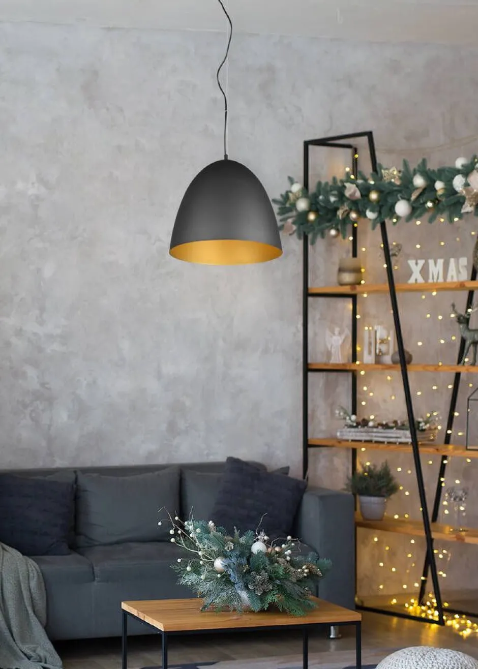 Trio Lighting Sisustusvalaisimet*riippuvalaisin Tilda 40 cm E27 mattamusta/kult