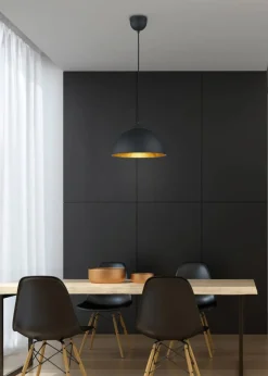 Trio Lighting Sisustusvalaisimet*riippuvalaisin Jimmy E27 musta/kultainen