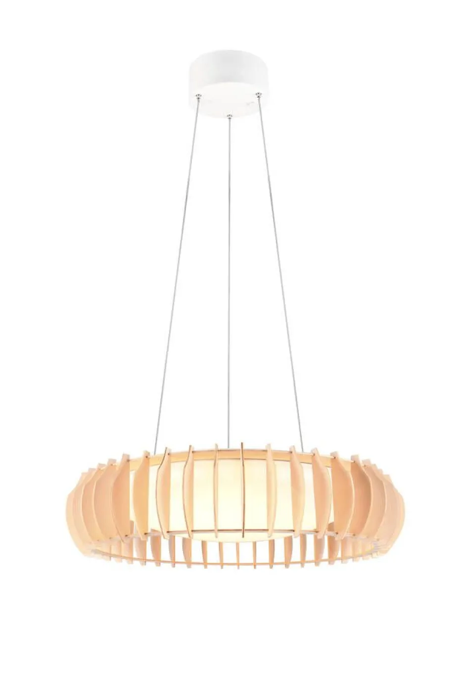 Trio Lighting Sisustusvalaisimet*riippuvalaisin Monte LED 60 cm valkoinen/puu