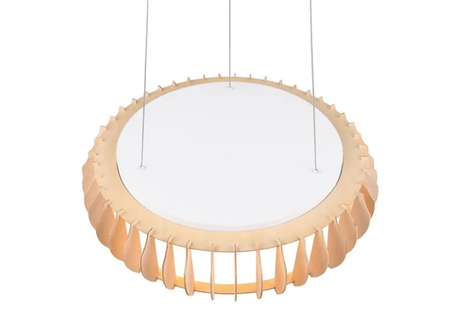 Trio Lighting Sisustusvalaisimet*riippuvalaisin Monte LED 60 cm valkoinen/puu