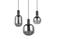 Trio Lighting Sisustusvalaisimet*riippuvalaisin Diva 3-os E27 mattamusta/kromat