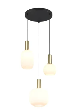 Trio Lighting Sisustusvalaisimet*riippuvalaisin Diva 3-os E27 mattamessinki/val