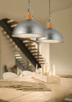 Trio Lighting Sisustusvalaisimet*riippuvalaisin Delhi E27 antiikkiteräs