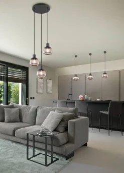Trio Lighting Sisustusvalaisimet*riippuvalaisin Tarifa 1-os E27 mattamusta/krom
