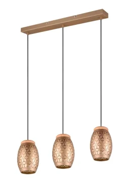 Trio Lighting Sisustusvalaisimet*riippuvalaisin Bidar 3-os E27 kahvinruskea