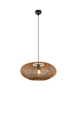 Trio Lighting Sisustusvalaisimet*riippuvalaisin Hedda E27 mattamusta/sisal