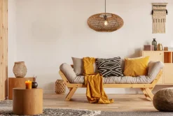 Trio Lighting Sisustusvalaisimet*riippuvalaisin Hedda E27 mattamusta/sisal