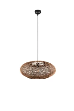 Trio Lighting Sisustusvalaisimet*riippuvalaisin Hedda E27 mattamusta/sisal