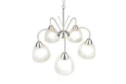 Trio Lighting Sisustusvalaisimet*riippuvalaisin Dobby 5-os E27 harjattu teräs/a