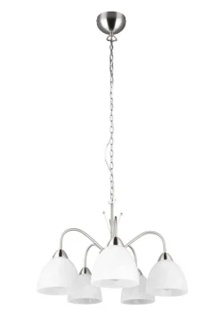 Trio Lighting Sisustusvalaisimet*riippuvalaisin Dobby 5-os E27 harjattu teräs/a