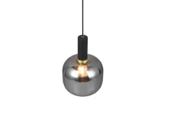 Trio Lighting Sisustusvalaisimet*riippuvalaisin Diva E27 mattamusta/kromattu
