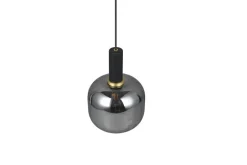 Trio Lighting Sisustusvalaisimet*riippuvalaisin Diva E27 mattamusta/kromattu
