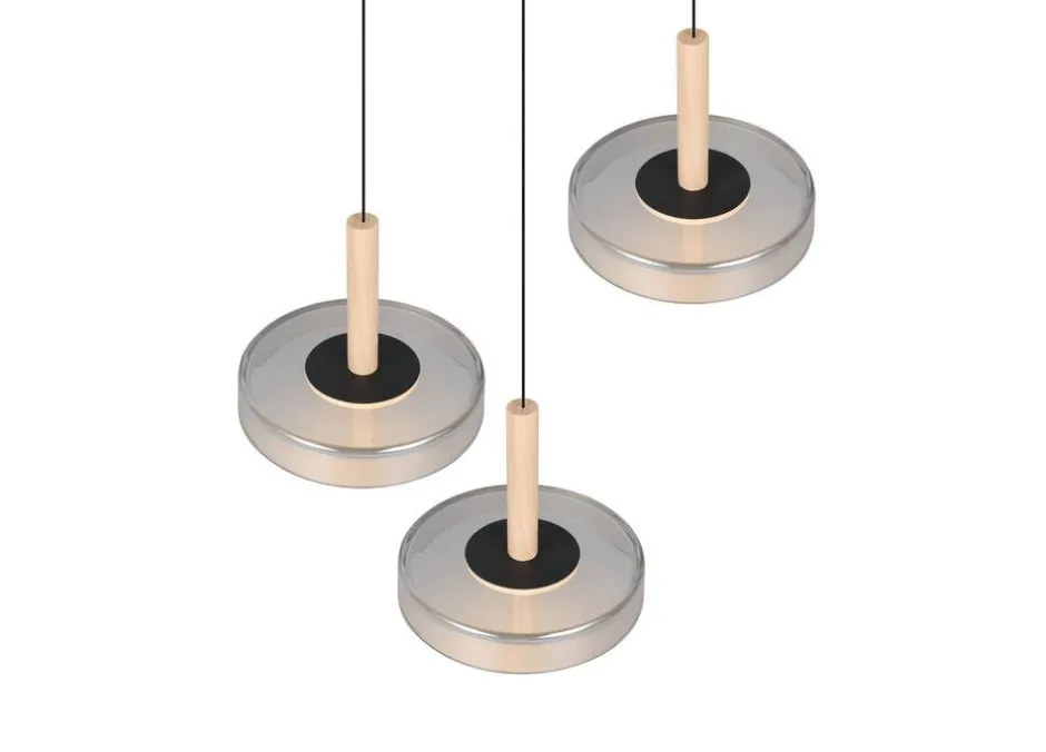 Trio Lighting Sisustusvalaisimet*riippuvalaisin Celeste LED 3-os mattamusta/kro