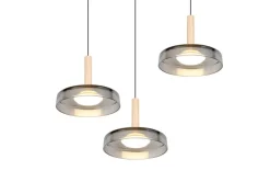 Trio Lighting Sisustusvalaisimet*riippuvalaisin Celeste LED 3-os mattamusta/kro