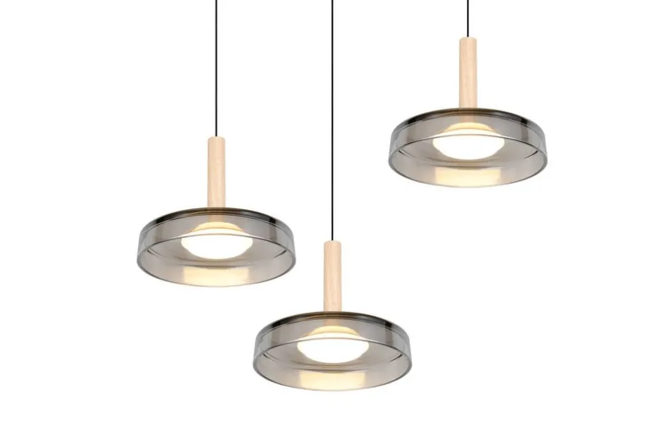 Trio Lighting Sisustusvalaisimet*riippuvalaisin Celeste LED 3-os mattamusta/kro