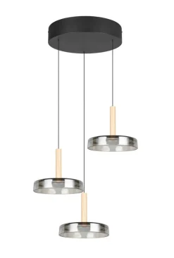Trio Lighting Sisustusvalaisimet*riippuvalaisin Celeste LED 3-os mattamusta/kro