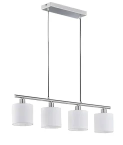 Trio Lighting Sisustusvalaisimet*riippuvalaisin Tommy 4xE14 harjattu teräs/valk