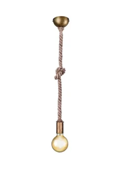 Trio Lighting Sisustusvalaisimet*riippuvalaisin Rope 1-os E27 antiikkimessinki
