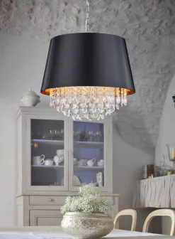 Trio Lighting Sisustusvalaisimet*riippuvalaisin Loreley 3xE14 musta/kulta