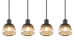 Trio Lighting Sisustusvalaisimet*riippuvalaisin Tarifa 4-os E27 mattamusta/krom