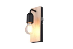 Trio Lighting Sisustusvalaisimet*seinävalaisin Arturo H2O 1-os E27 puu/mattamus