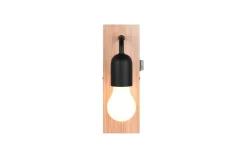 Trio Lighting Sisustusvalaisimet*seinävalaisin Arturo H2O 1-os E27 puu/mattamus