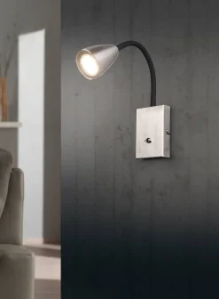 Trio Lighting Sisustusvalaisimet*seinävalaisin Wanda GU10 harjattu teräs