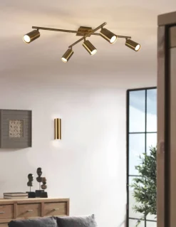 Trio Lighting Sisustusvalaisimet*seinävalaisin Marley 2xGU10 antiikkimessinki
