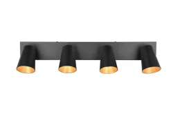 Trio Lighting Sisustusvalaisimet*spottivalaisin Sharp 4-os GU10 mattamusta/kult