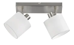 Trio Lighting Sisustusvalaisimet*spottivalaisin Tommy 2-os E14 harjattu teräs/v