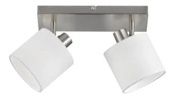 Trio Lighting Sisustusvalaisimet*spottivalaisin Tommy 2-os E14 harjattu teräs/v