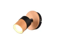 Trio Lighting Sisustusvalaisimet*spottivalaisin Aruni 1-os GU10 puu/mattamusta