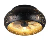 Trio Lighting Sisustusvalaisimet*tuuletinkattovalaisin Bidar 3xE27 mattamusta/k