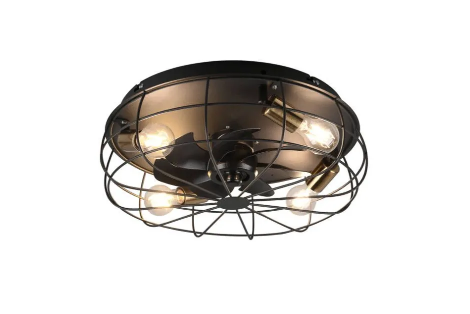 Trio Lighting Sisustusvalaisimet*tuuletinkattovalaisin Trondheim 4xE27 mattamus