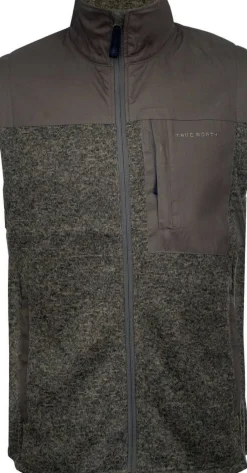True North Paidat Ja Neuleet*fleece liivi 635 Dusty Olive Melange