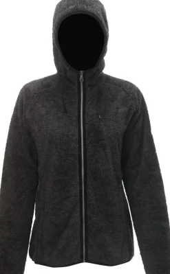 True North Fleecet, Colleget Ja Hupparit*takki Soft Pile W 078 Black Melange