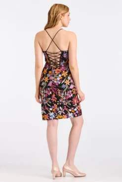 Unique Lyhyet Juhlamekot*mekko 10251-0410 100 Musta / Multicolor