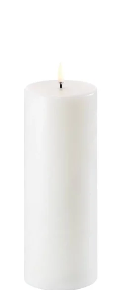 Uyuni Koriste- Ja Kausivalot*LED pöytäkynttilä 7,8x20 cm valkea smooth