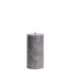 Uyuni Koriste- Ja Kausivalot*LED pöytäkynttilä 7,8x15 cm harmaa rustiikki
