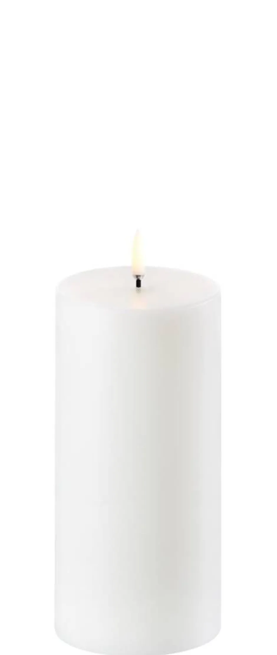 Uyuni Koriste- Ja Kausivalot*LED pöytäkynttilä 7,8x15 cm valkea smooth