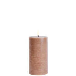 Uyuni Koriste- Ja Kausivalot*LED pöytäkynttilä 7,8x15 cm caramel rustiikki