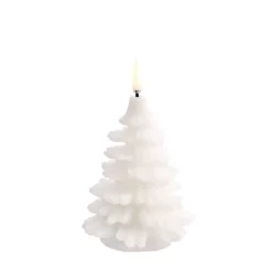 Uyuni Koriste- Ja Kausivalot*LED-kynttilä kuusi 9x12 cm Nordic white Smooth
