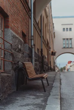 Varax Puutarhakalusteet*penkki Frida, mustalla rungolla