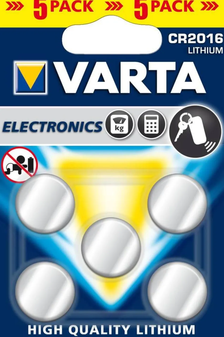 Paristot|Lamput Ja Valaisintarvikkeet*Varta Cr2016 5kpl