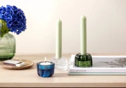 Villeroy&Boch Lyhdyt Ja Kynttilänjalat*Villeroy & Boch Fleur kynttilänjalka 2 in 1 sininen