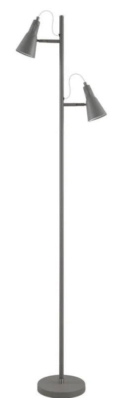 Virvatuli Sisustusvalaisimet*lattiavalaisin Solina 2-os. 155 cm mattaharmaa