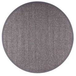 VM-Carpet Pyöreät Matot*Barrakuda 9371 antrasiitti, Ø 133 cm, kantti 38