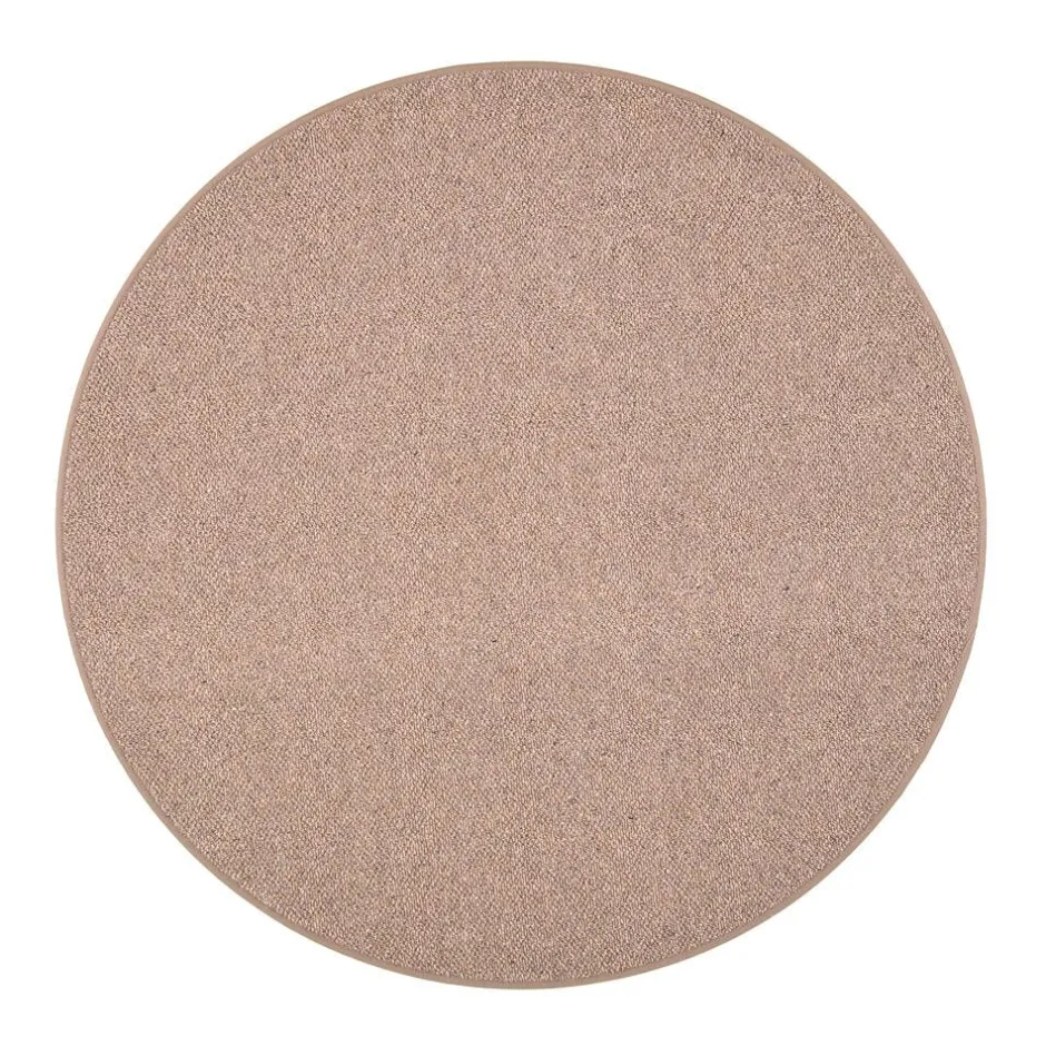 VM-Carpet Pyöreät Matot*Hiillos, 752 ruskea Ø 133 cm, kantti 25 B