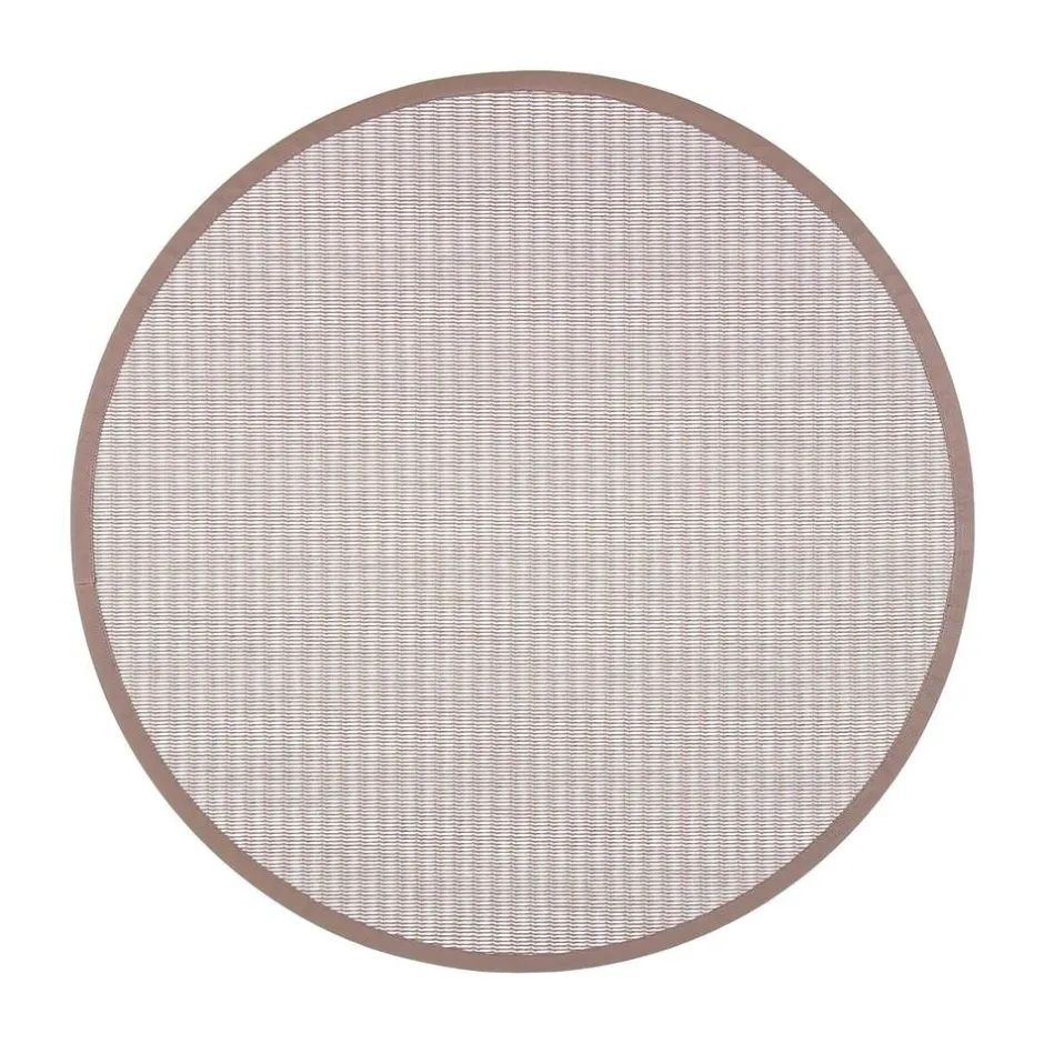VM-Carpet Pyöreät Matot*Kelo beige/valkoinen 72/82 Ø 200 cm, kantti 32