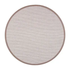 VM-Carpet Pyöreät Matot*Kelo beige/valkoinen 72/81  Ø 133 cm, kantti 32